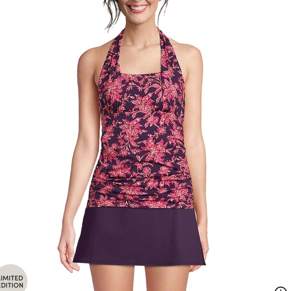 Lands end neck halter tankini - Picture 2 of 7